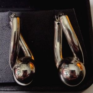 Patrick Mavros Fine London Luxury House Collection Sterling Silver Earrings 12mm